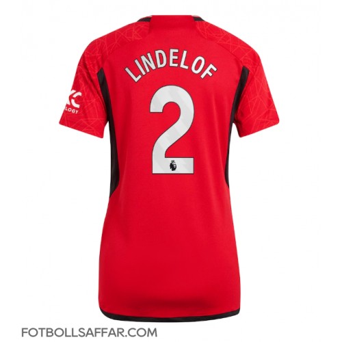 Manchester United Victor Lindelof #2 Hemmatröja Dam 2023-24 Kortärmad